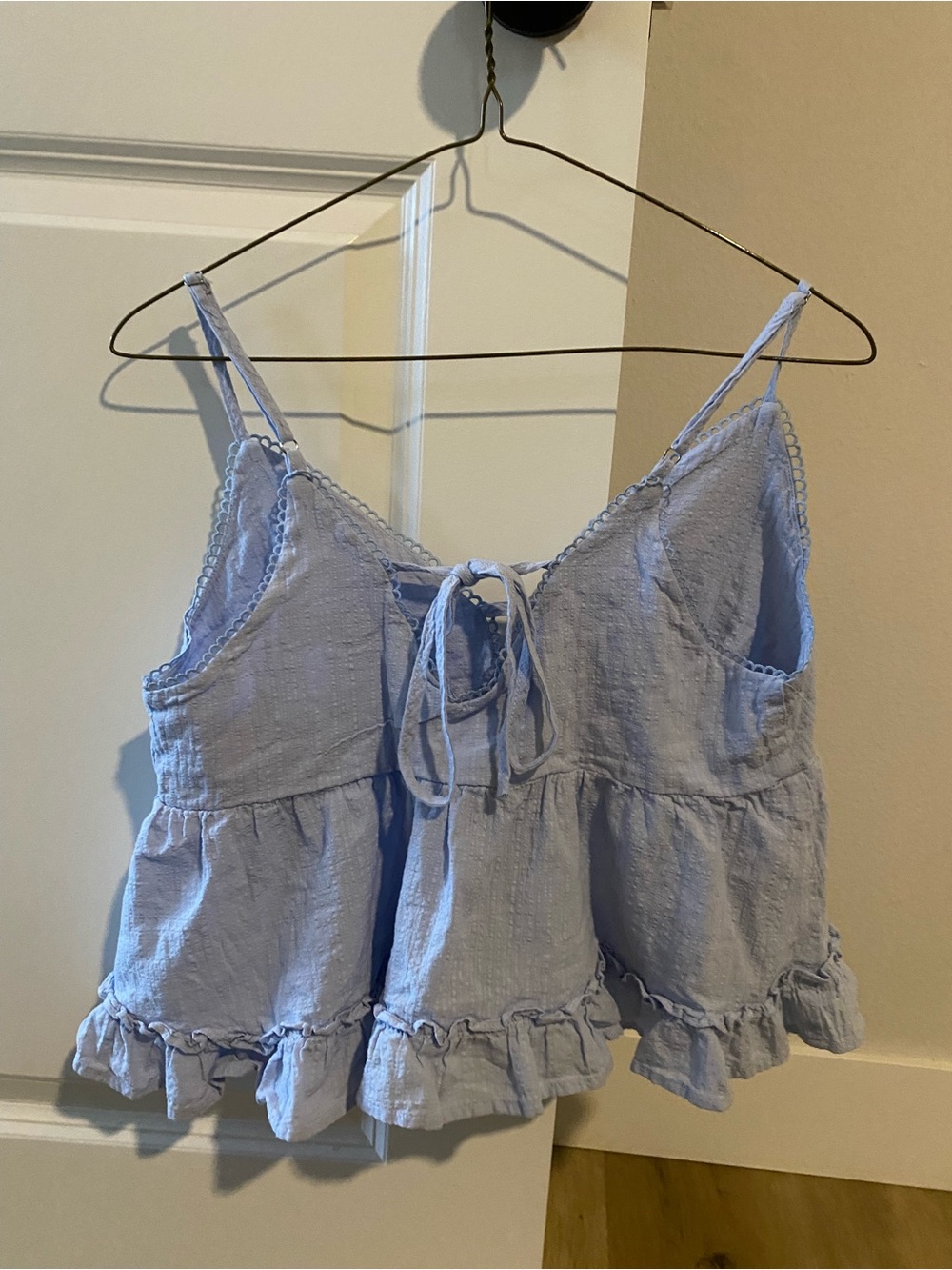 Light Blue - Ruffle Cami Top - Picture 2 of 3